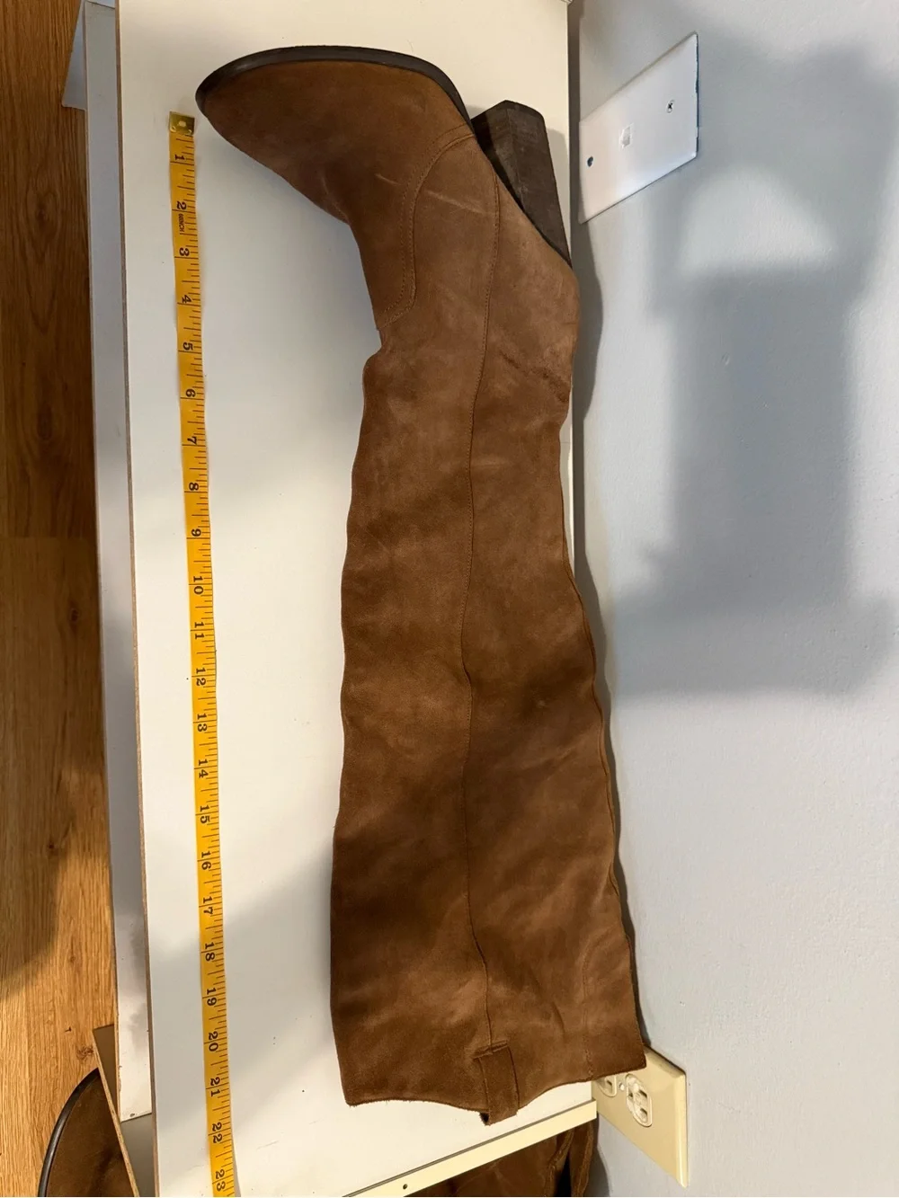 Carlos Tall Brown Suede Over-The-Knee Block Heel Boot